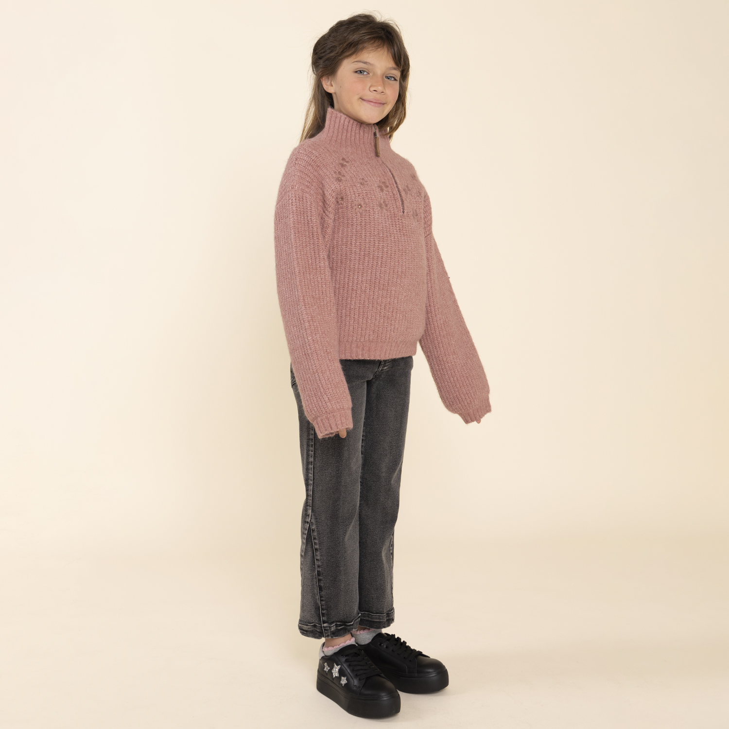 ZAPATILLA CUERO NIÑA QUENS NEGRO HUSH PUPPIES KIDS - 4