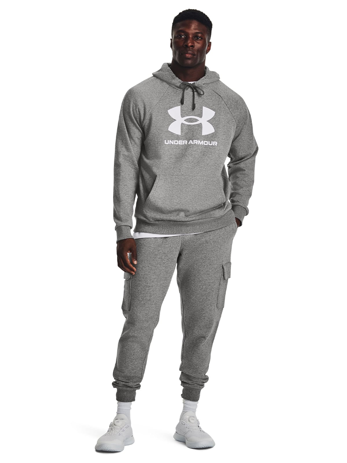 POLERÓN UA RIVAL FLEECE PARA HOMBRE GRIS UNDER ARMOUR - 6