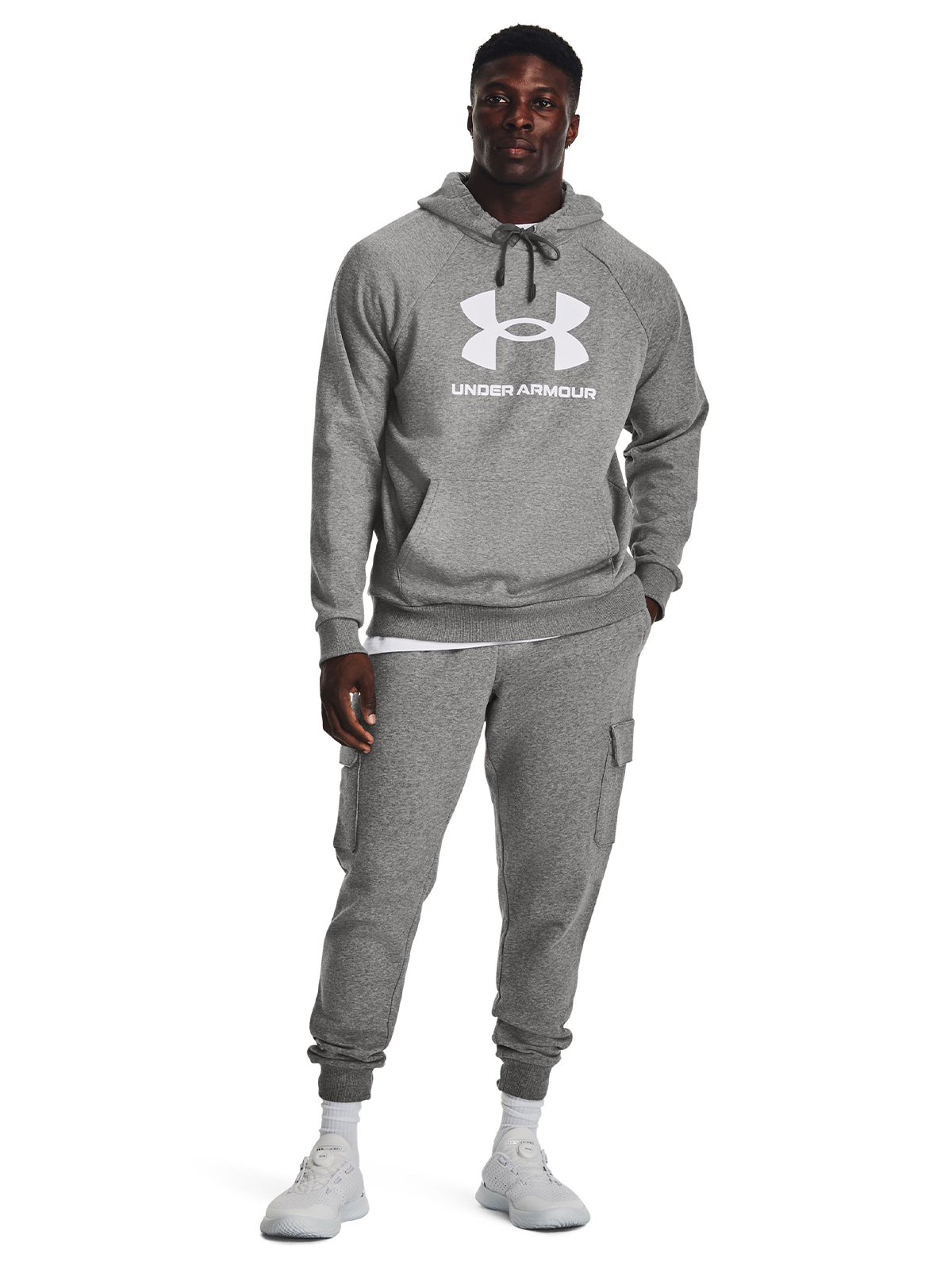 POLERÓN UA RIVAL FLEECE PARA HOMBRE GRIS UNDER ARMOUR - 6