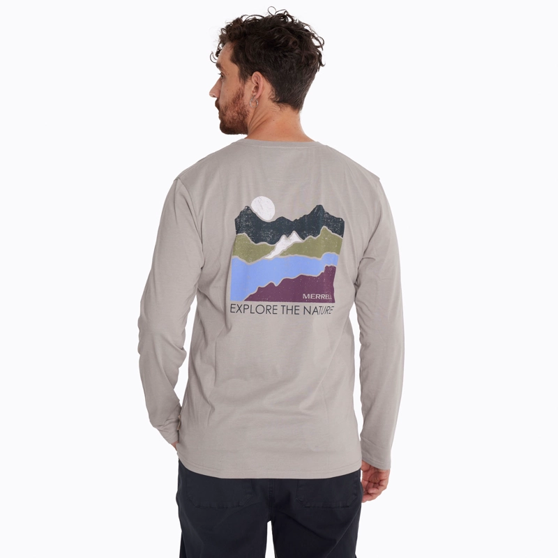 POLERA HOMBRE LOGO GRIS MERRELL - 2