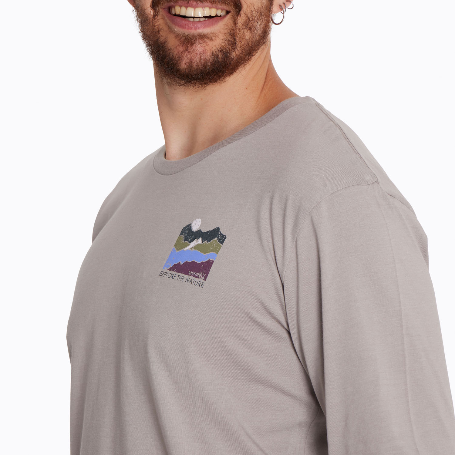 POLERA HOMBRE LOGO GRIS MERRELL - 4