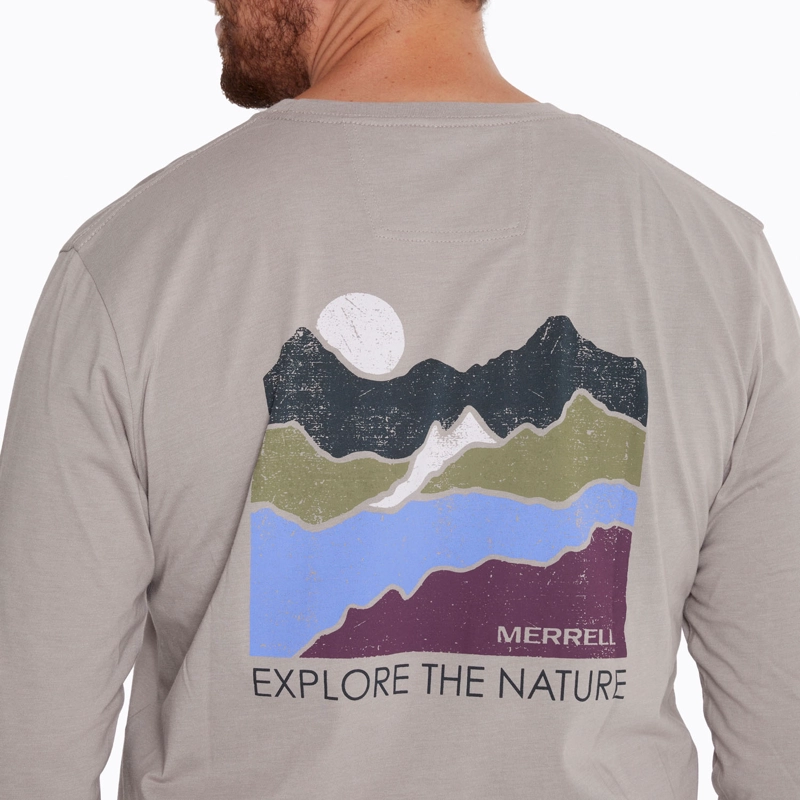 POLERA HOMBRE LOGO GRIS MERRELL - 5