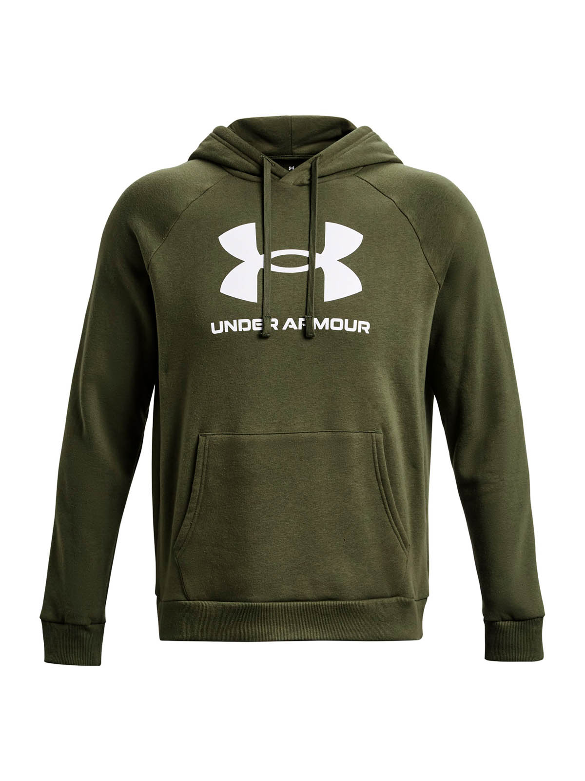 POLERON LIFESTYLE  HOMBRE RIVAL FLEECE LOGO VERDE UA - 1