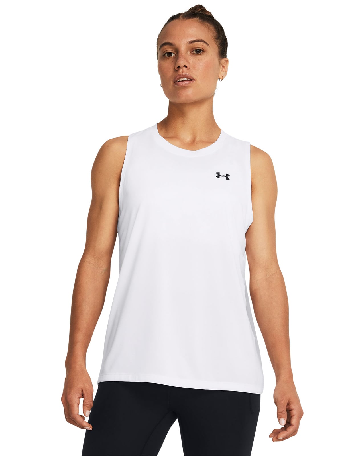 POLERA SIN MANGAS UA TECH MUJER BLANCO UNDER ARMOUR - 4