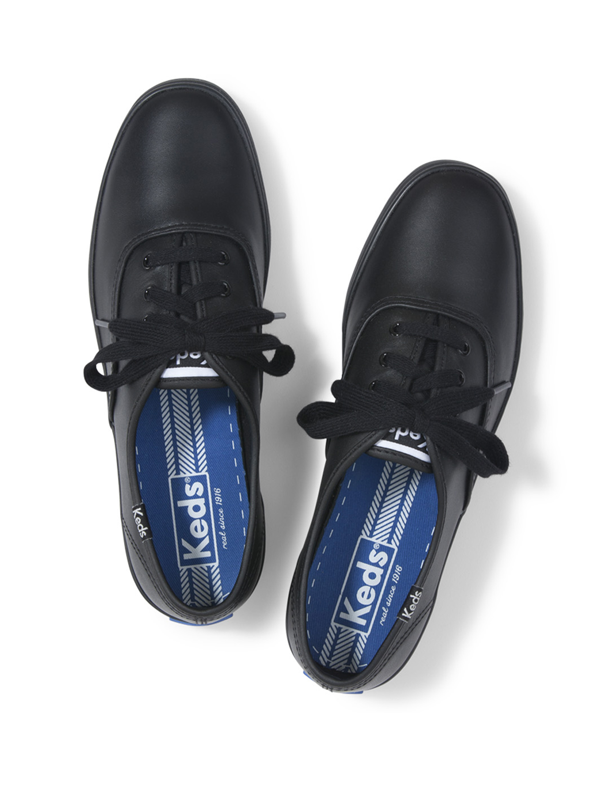 ZAPATILLAS MUJER KEDS CASUALES NEGRO CHAMPION LTHR CUERO - 5