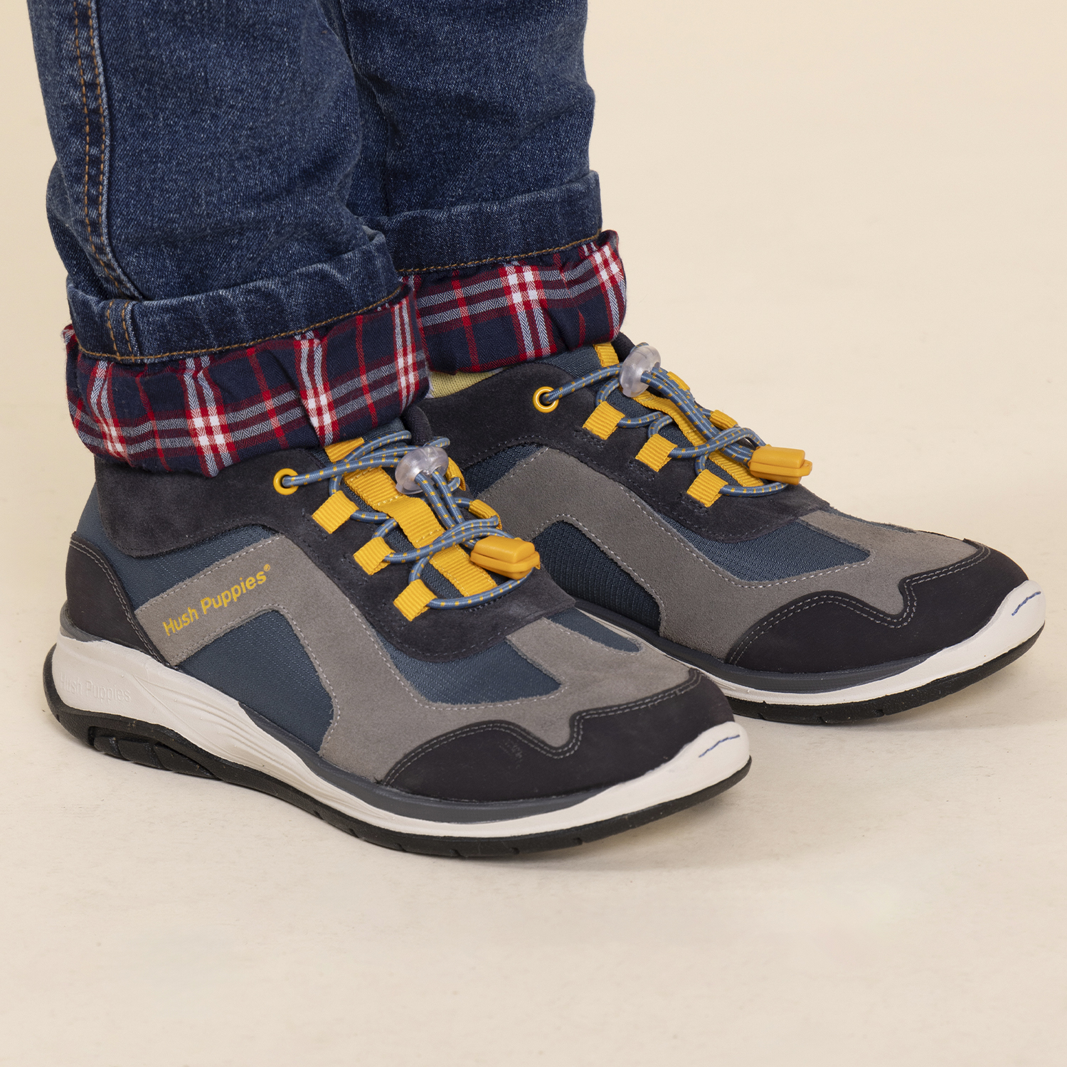 ZAPATILLA CUERO NIÑO FASTLAND GRIS HUSH PUPPIES KIDS - 2
