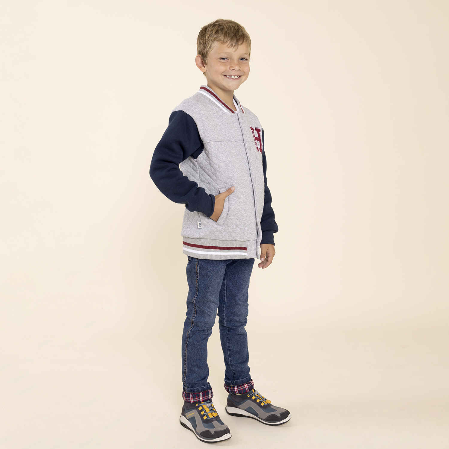 ZAPATILLA CUERO NIÑO FASTLAND GRIS HUSH PUPPIES KIDS - 4