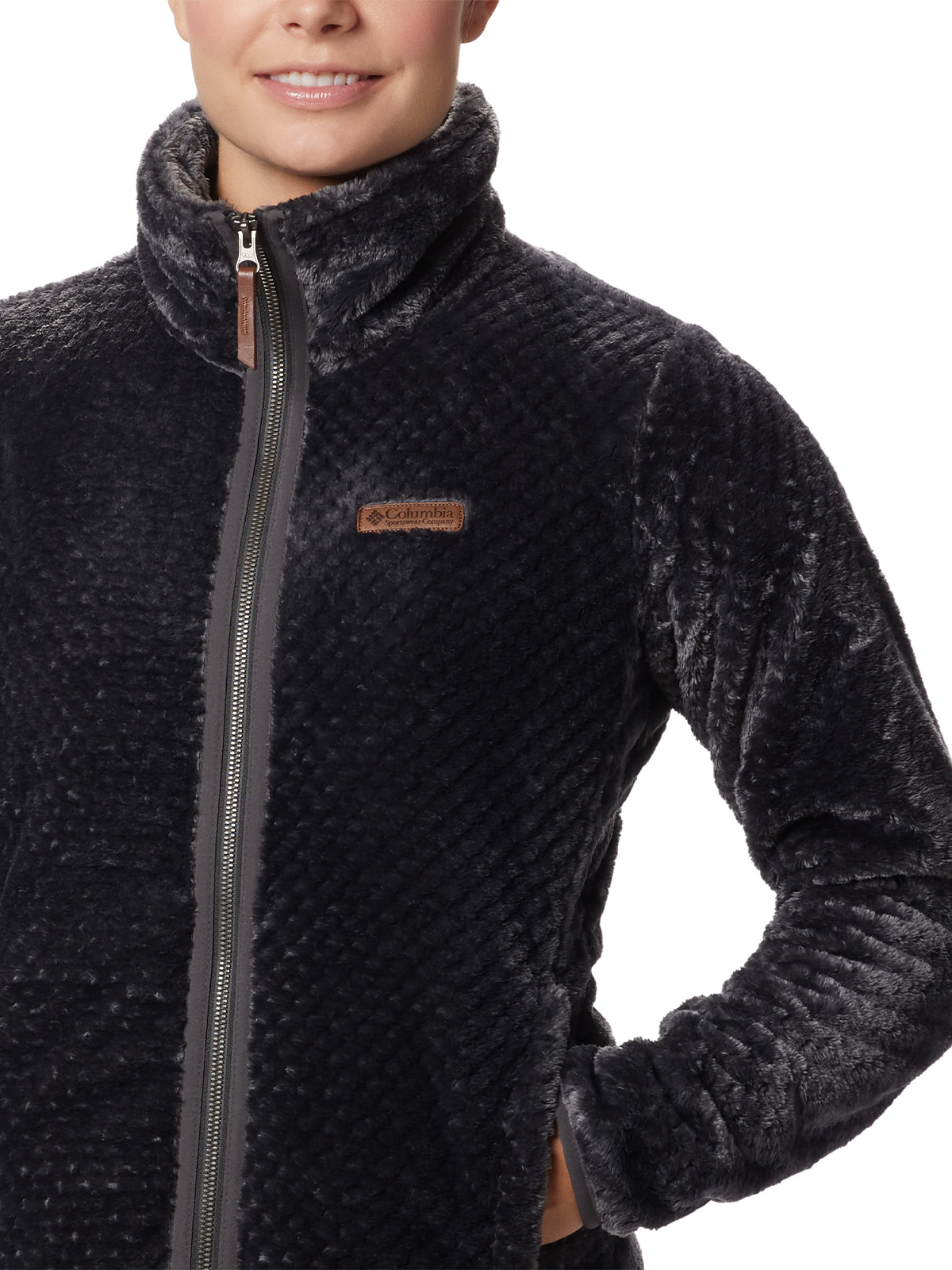 POLAR MUJER FIRE SIDE II SHERPA FULL ZIP NEGRO COLUMBIA - 2