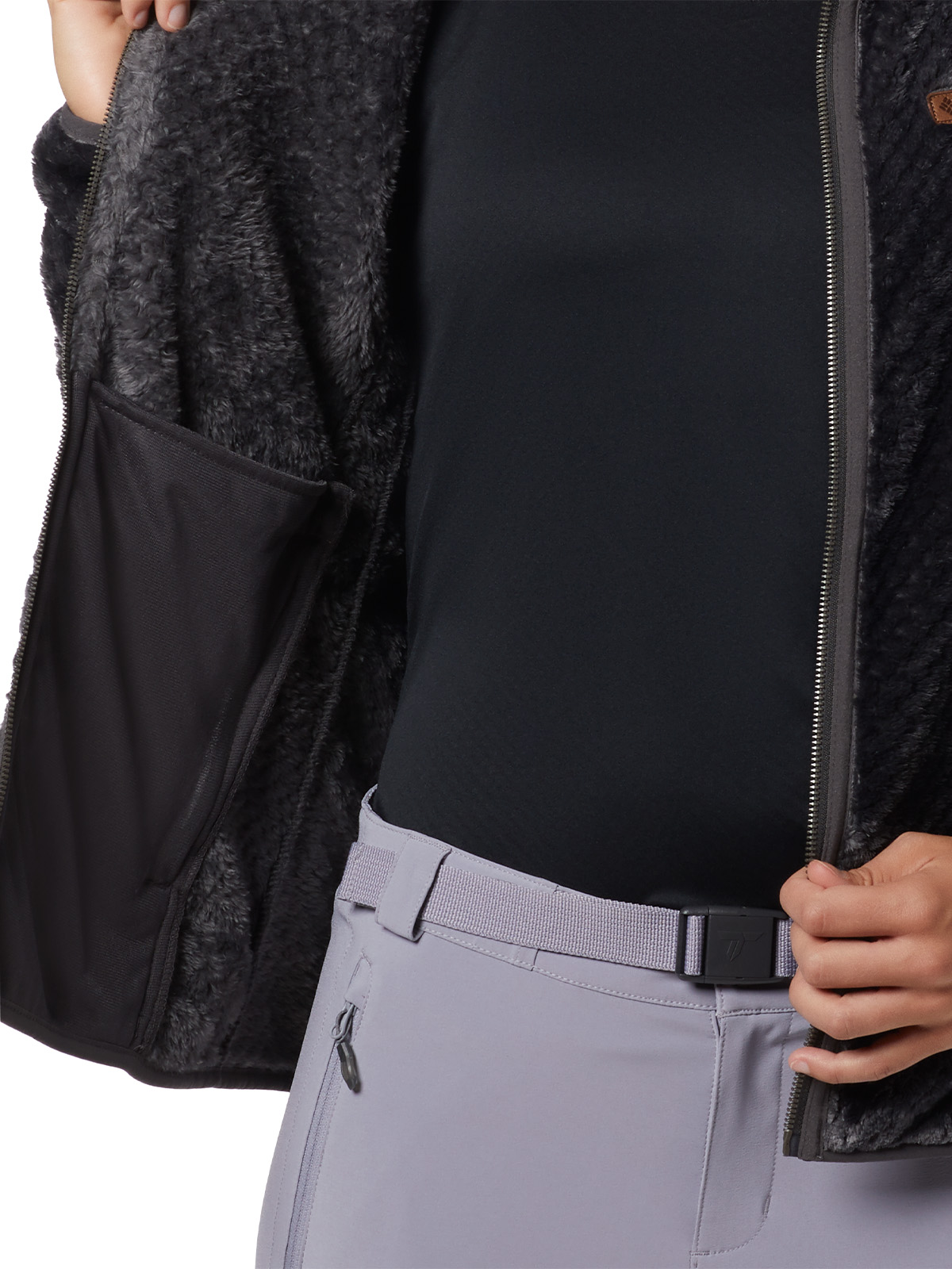 POLAR MUJER FIRE SIDE II SHERPA FULL ZIP NEGRO COLUMBIA - 4