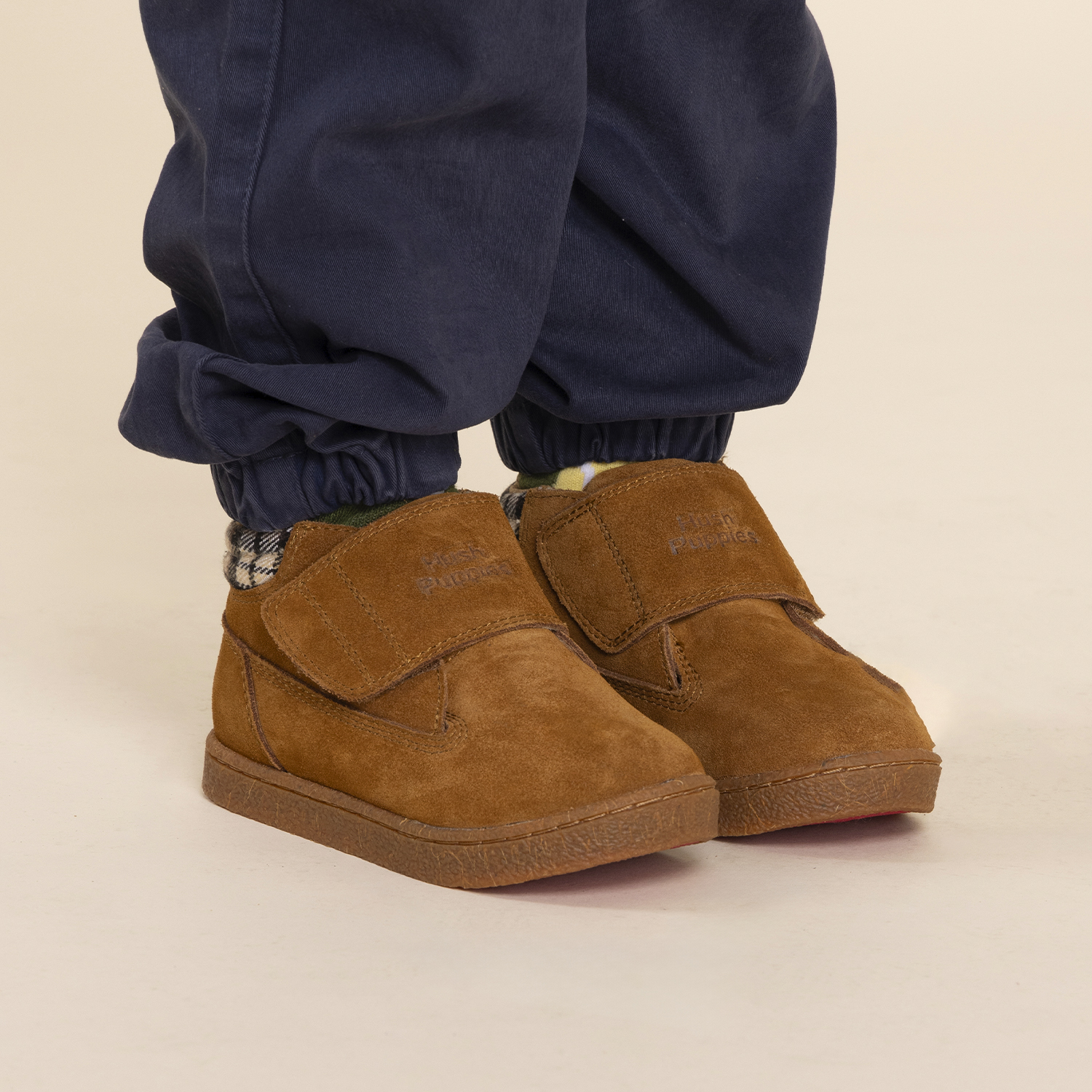 BOTÍN CUERO NIÑO BRUNOS VL AZUL HUSH PUPPIES - 2