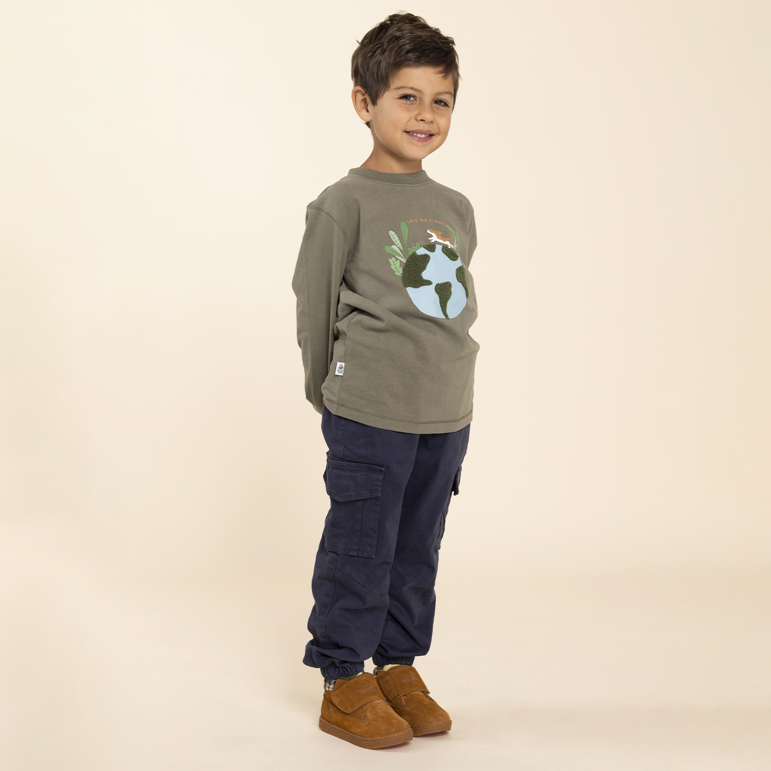 BOTÍN CUERO NIÑO BRUNOS VL AZUL HUSH PUPPIES - 4