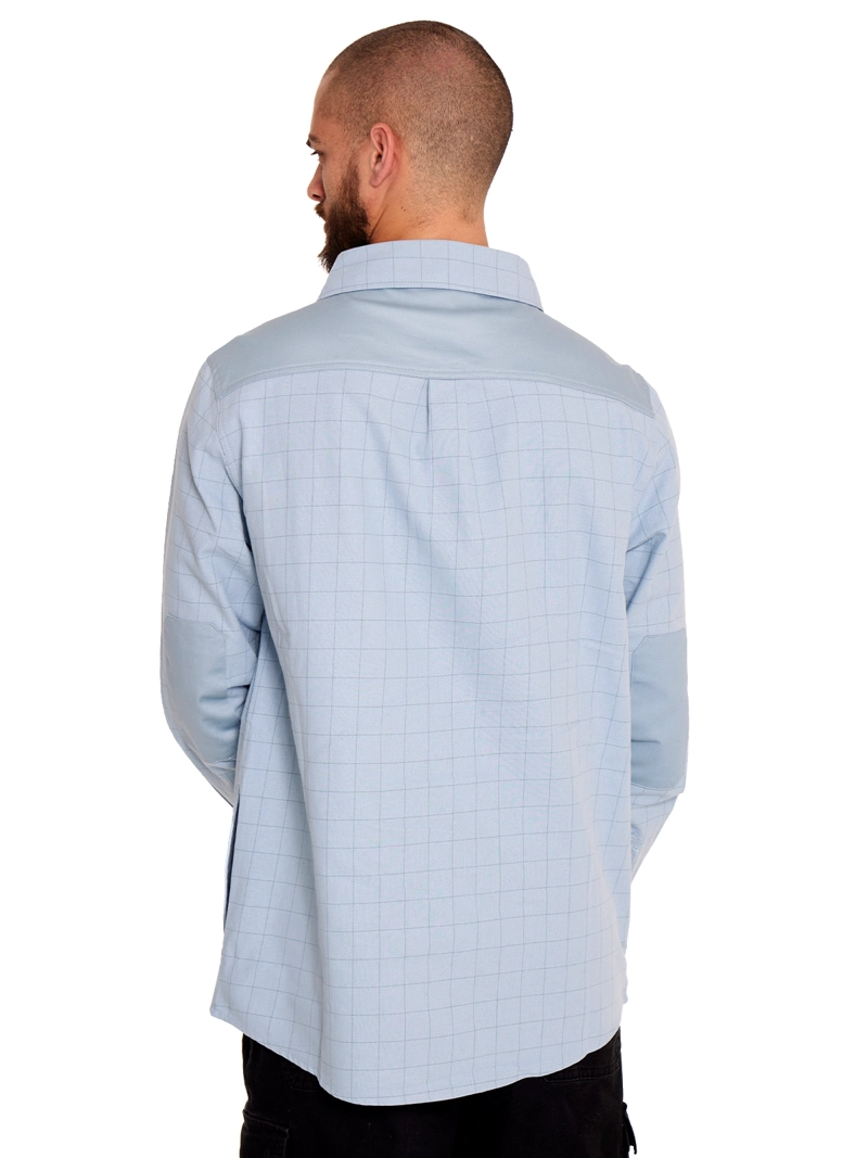 CAMISA MANGA LARGA HOMBRE CELESTE - 4
