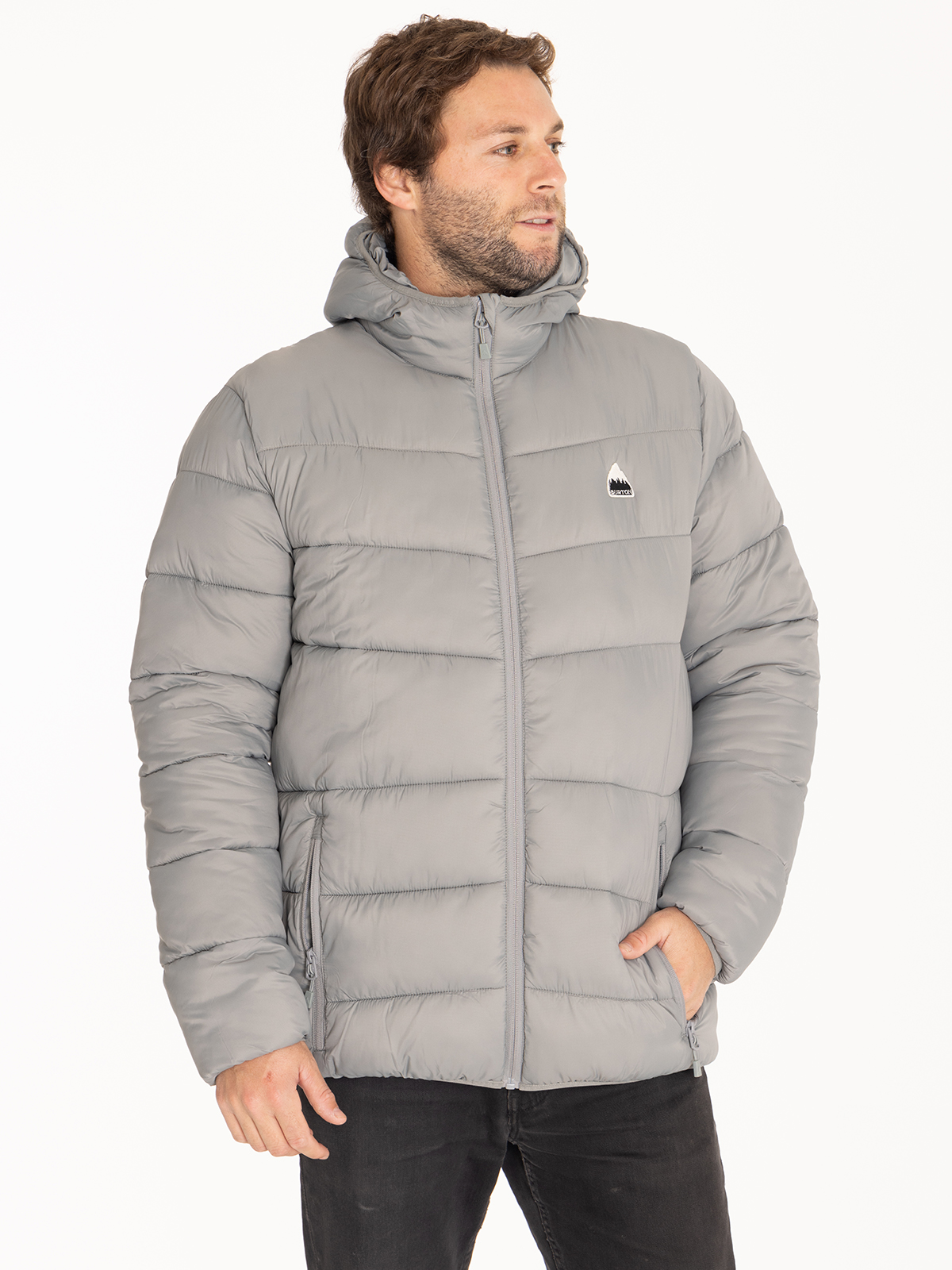 PARKA HOMBRE BURTON MPK002 NYLON GRIS IMPERMEABLE - 2