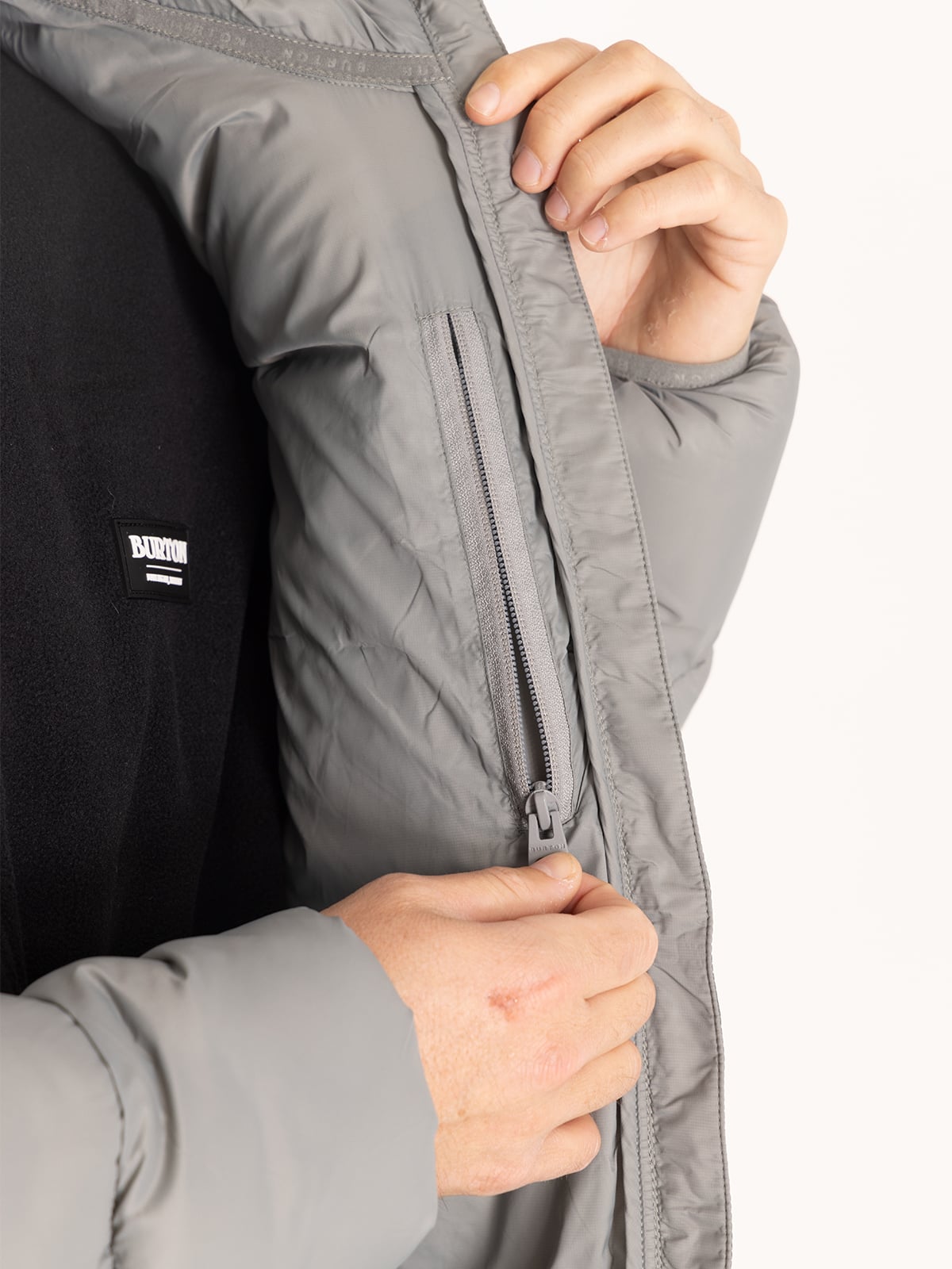 PARKA HOMBRE BURTON MPK002 NYLON GRIS IMPERMEABLE - 7