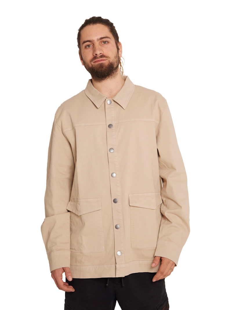 CAMISA MANGA LARGA HOMBRE BEIGE - 1