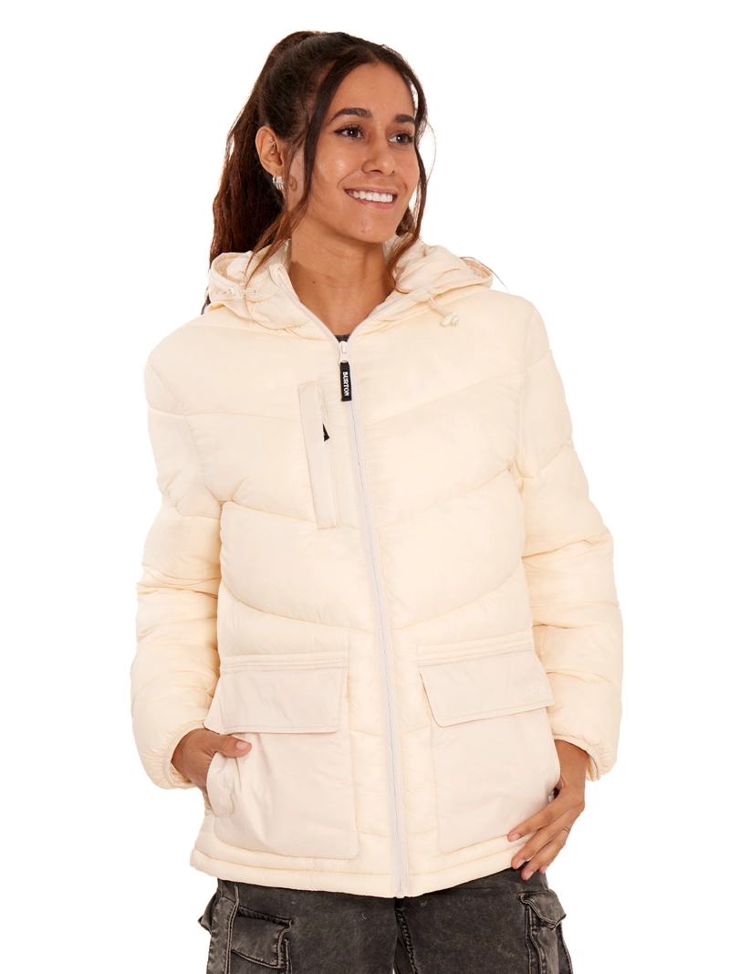 PARKA IMPERMEABLE MUJER CREMA - 1