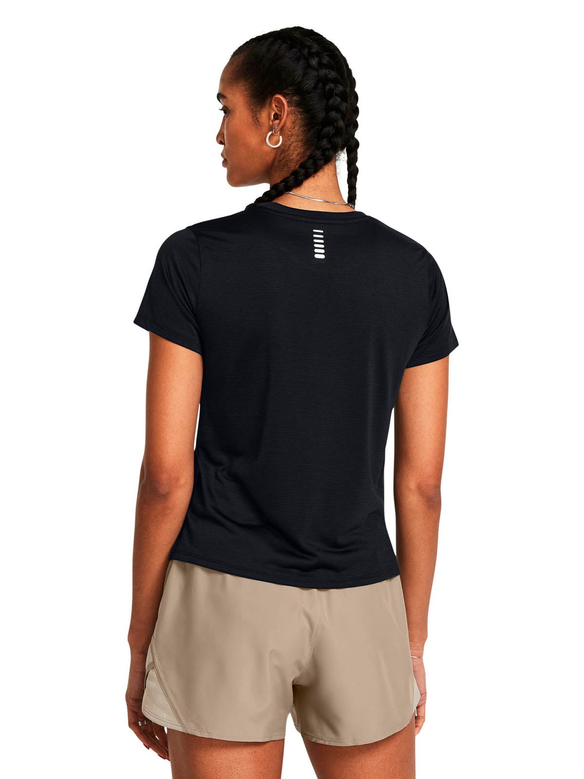POLERA MANGA CORTA RUNNING PARA MUJER LAUNCH NEGRO 
UA - 5