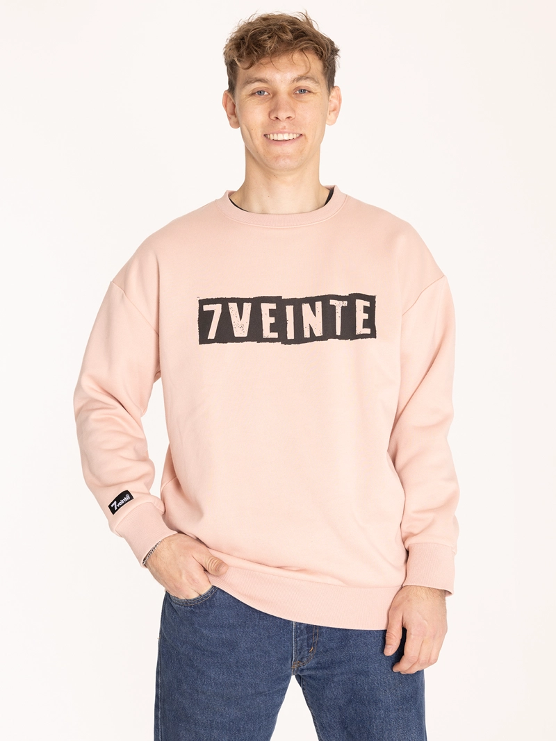 POLERON HOMBRE BARLOGO ROSADO 7VEINTE