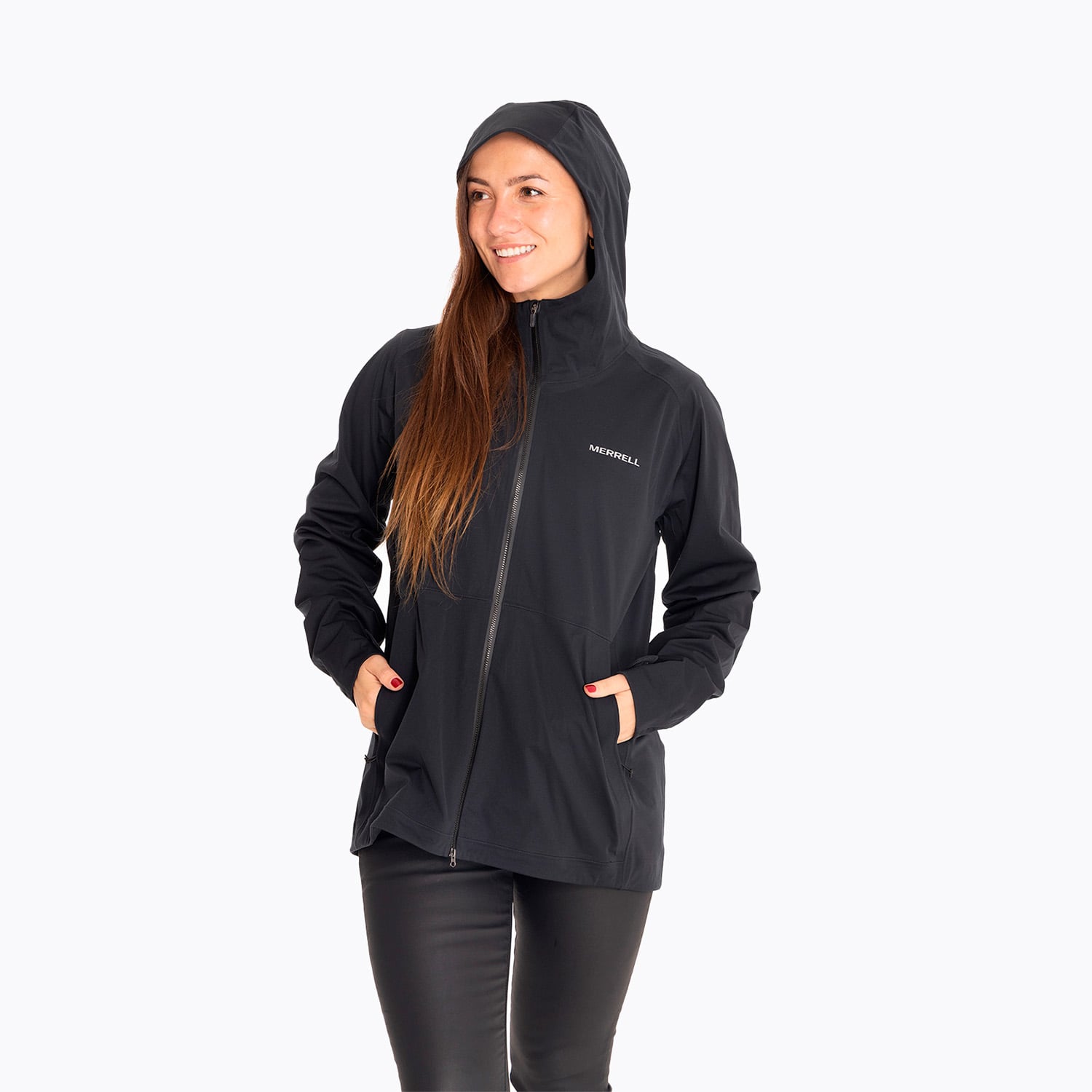IMPERMEABLE MUJER WHISPER RAIN SHELL NEGRO MERRELL - 2