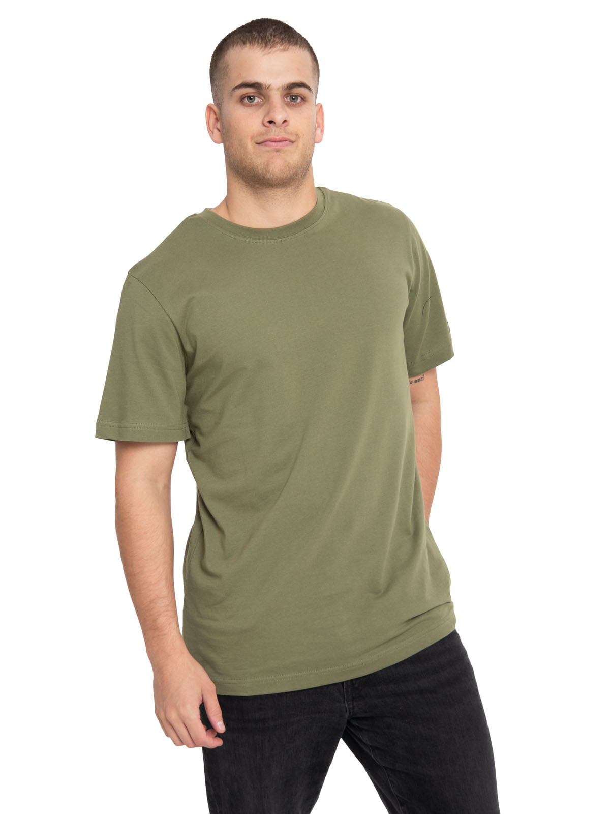 POLERA MANGA CORTA HOMBRE ESSENTIAL S/S TEE VERDE CAT - 1