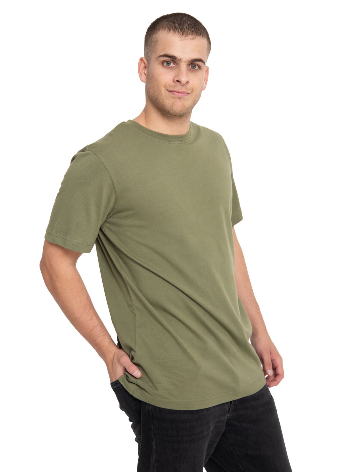 POLERA MANGA CORTA HOMBRE ESSENTIAL S/S TEE VERDE CAT - 2