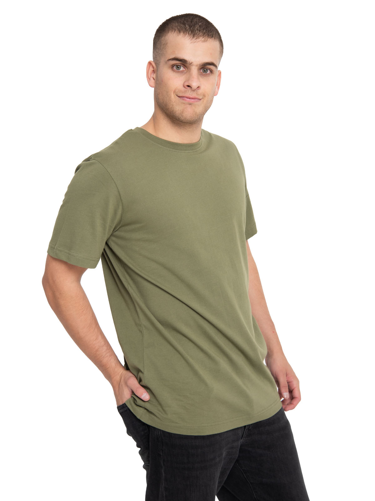 POLERA MANGA CORTA HOMBRE ESSENTIAL S/S TEE VERDE CAT - 2
