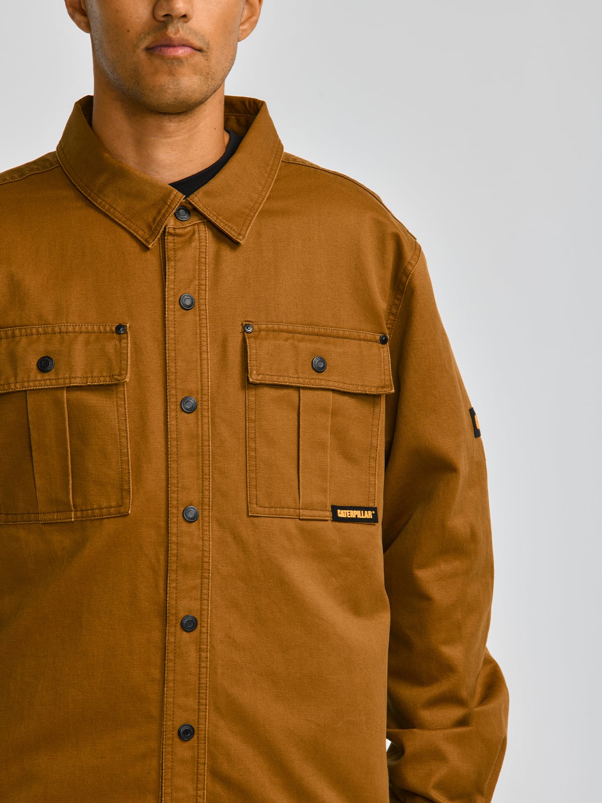 CHAQUETA HOMBRE WAXED COTTON SHIRT JAC CAFÉ CAT - 2