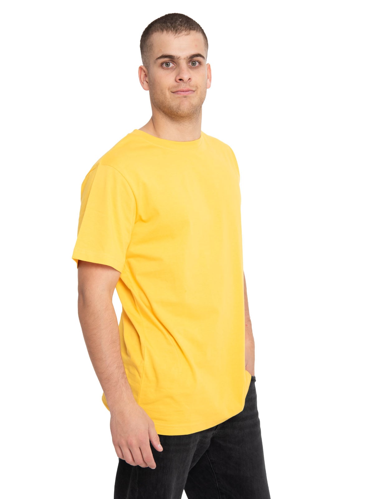 POLERA MANGA CORTA HOMBRE ESSENTIAL S/SAMARILLO CAT - 2