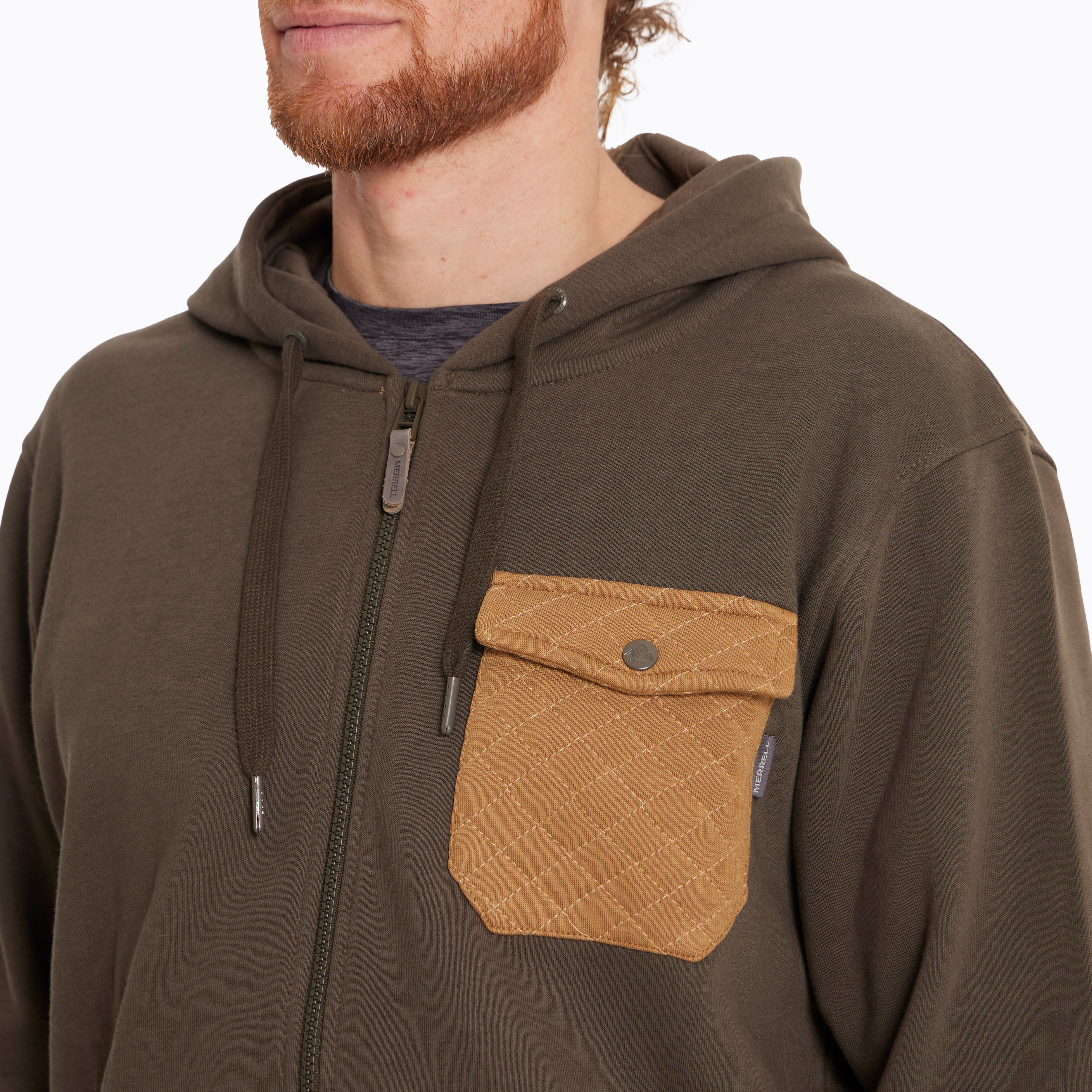 POLERÓN HOMBRE MERRELL PPH-110 ALGODÓN CAFÉ COYOTE SWEATSHIRT - 6
