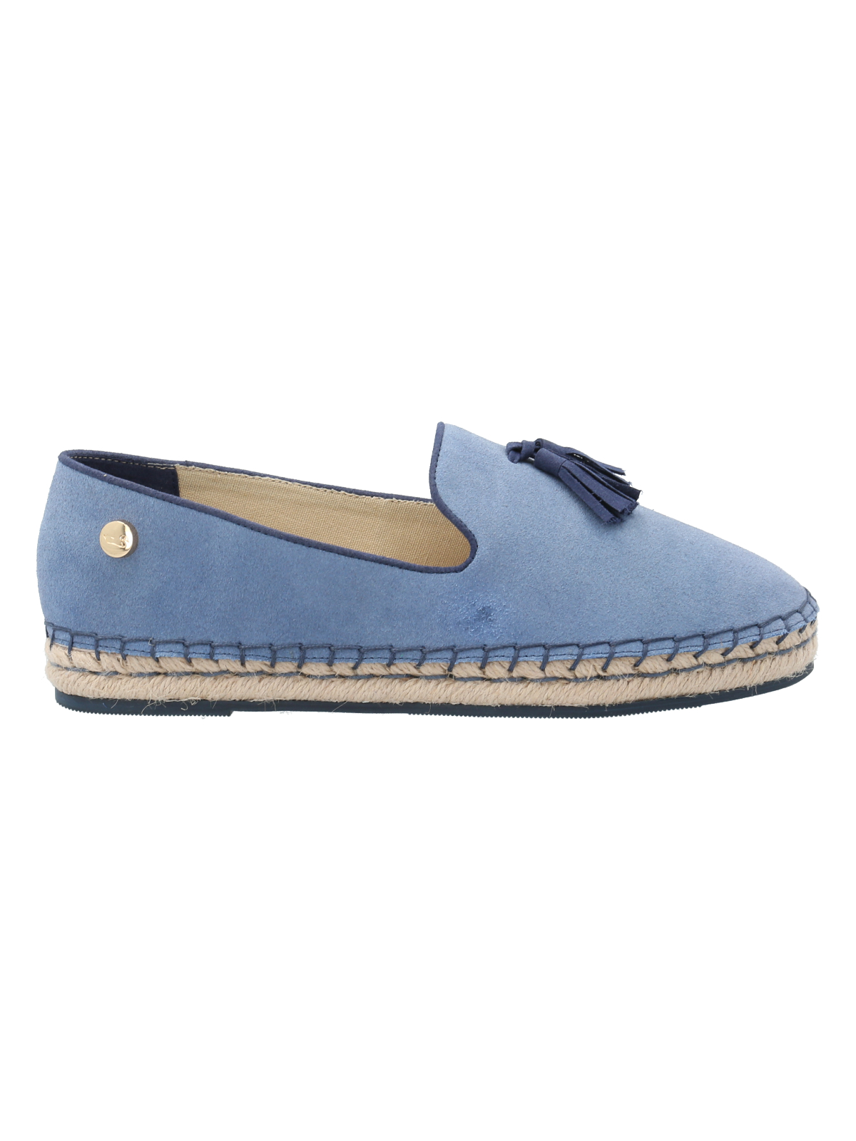 ALPARGATAS MUJER ROCKFORD CUERO AMAREZA AZUL - 1
