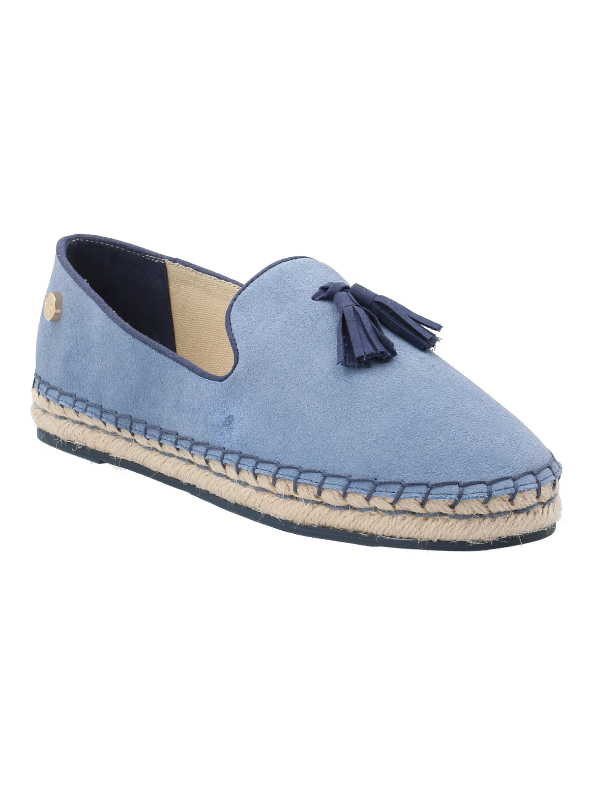 ALPARGATAS MUJER ROCKFORD CUERO AMAREZA AZUL - 2
