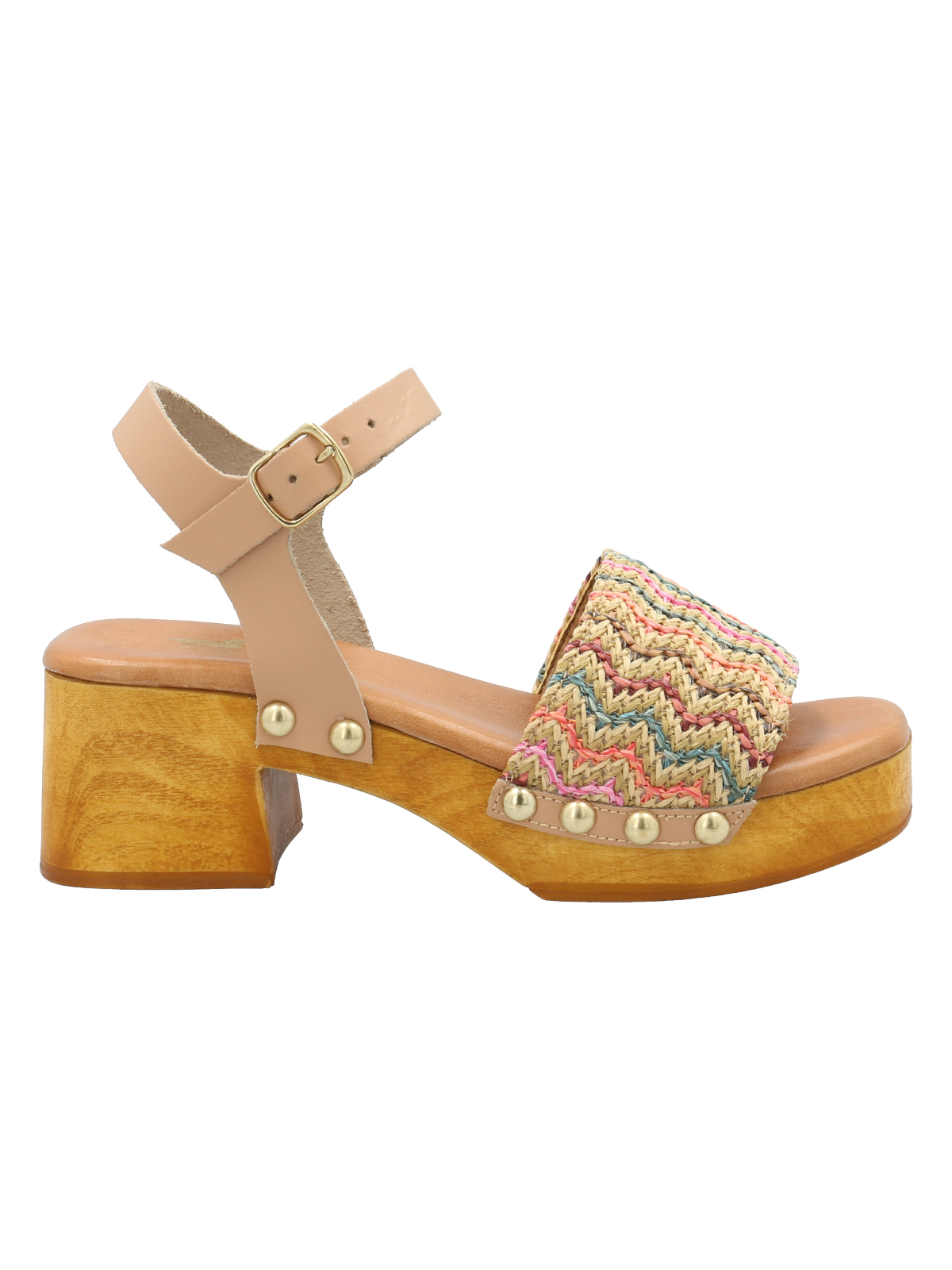 SANDALIAS MUJER ROCKFORD MULTICOLOR CUERO GERANIO - 1