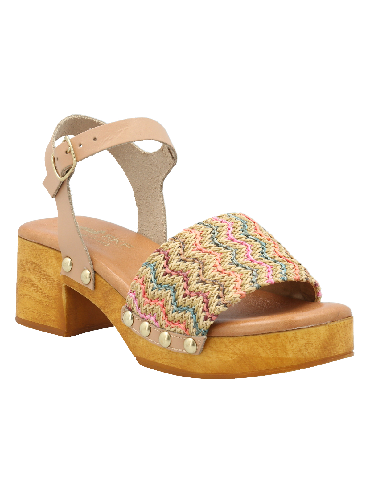 SANDALIAS MUJER ROCKFORD MULTICOLOR CUERO GERANIO - 2