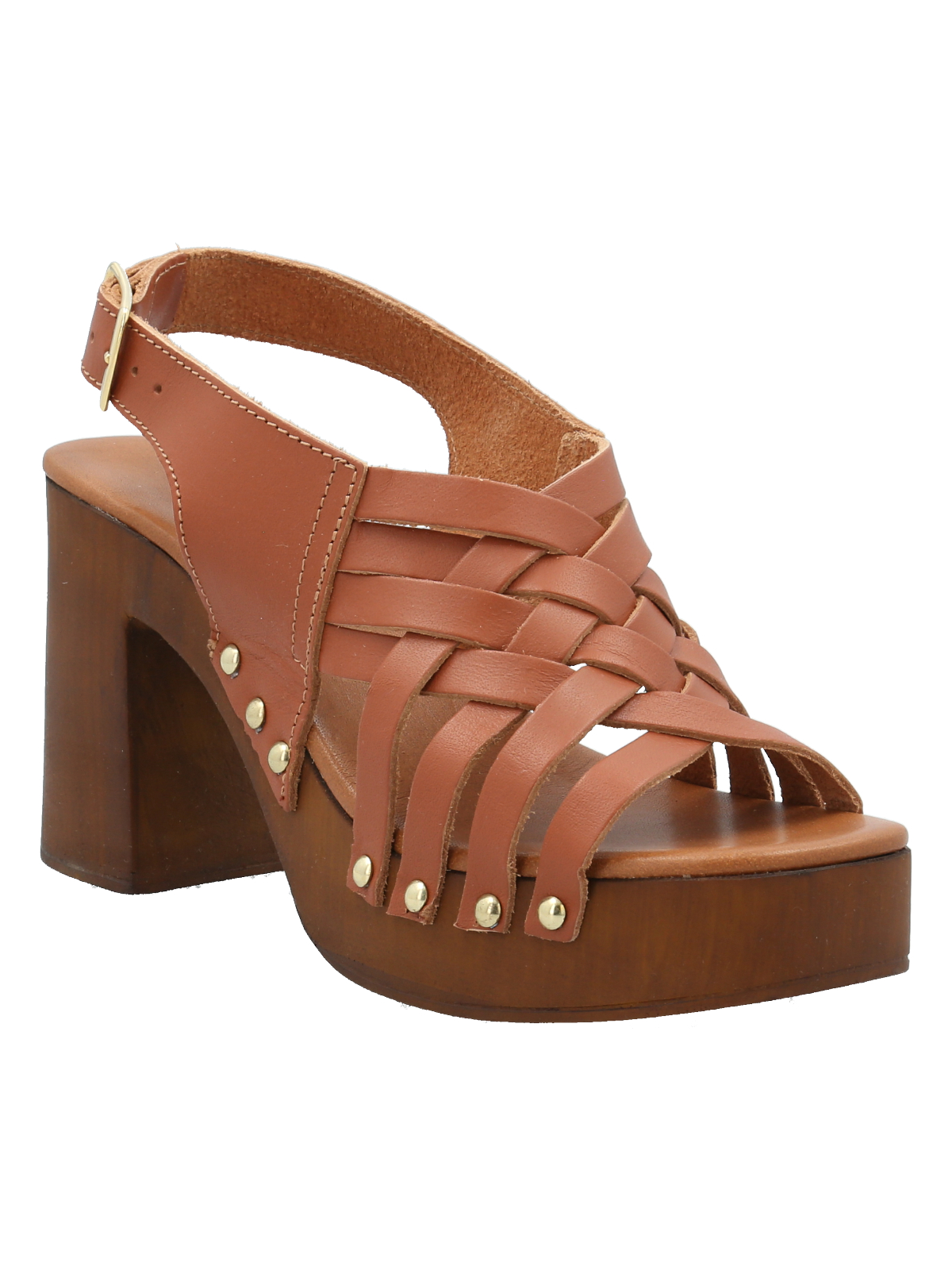 SANDALIAS MUJER ROCKFORD CUERO CAFÉ AZUCENA - 2