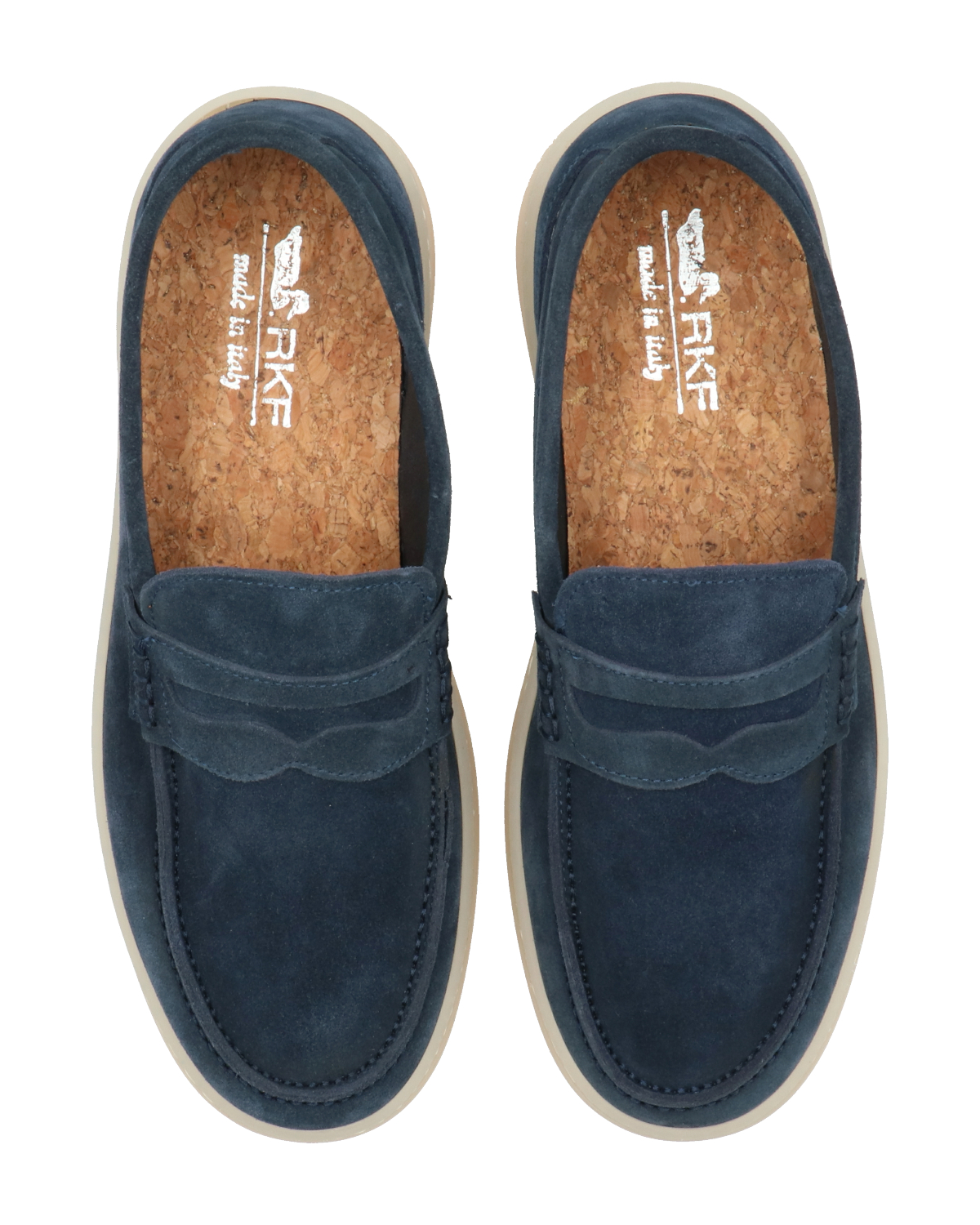 MOCASINES HOMBRE ROCKFORD CUERO AZUL GALVANO - 9