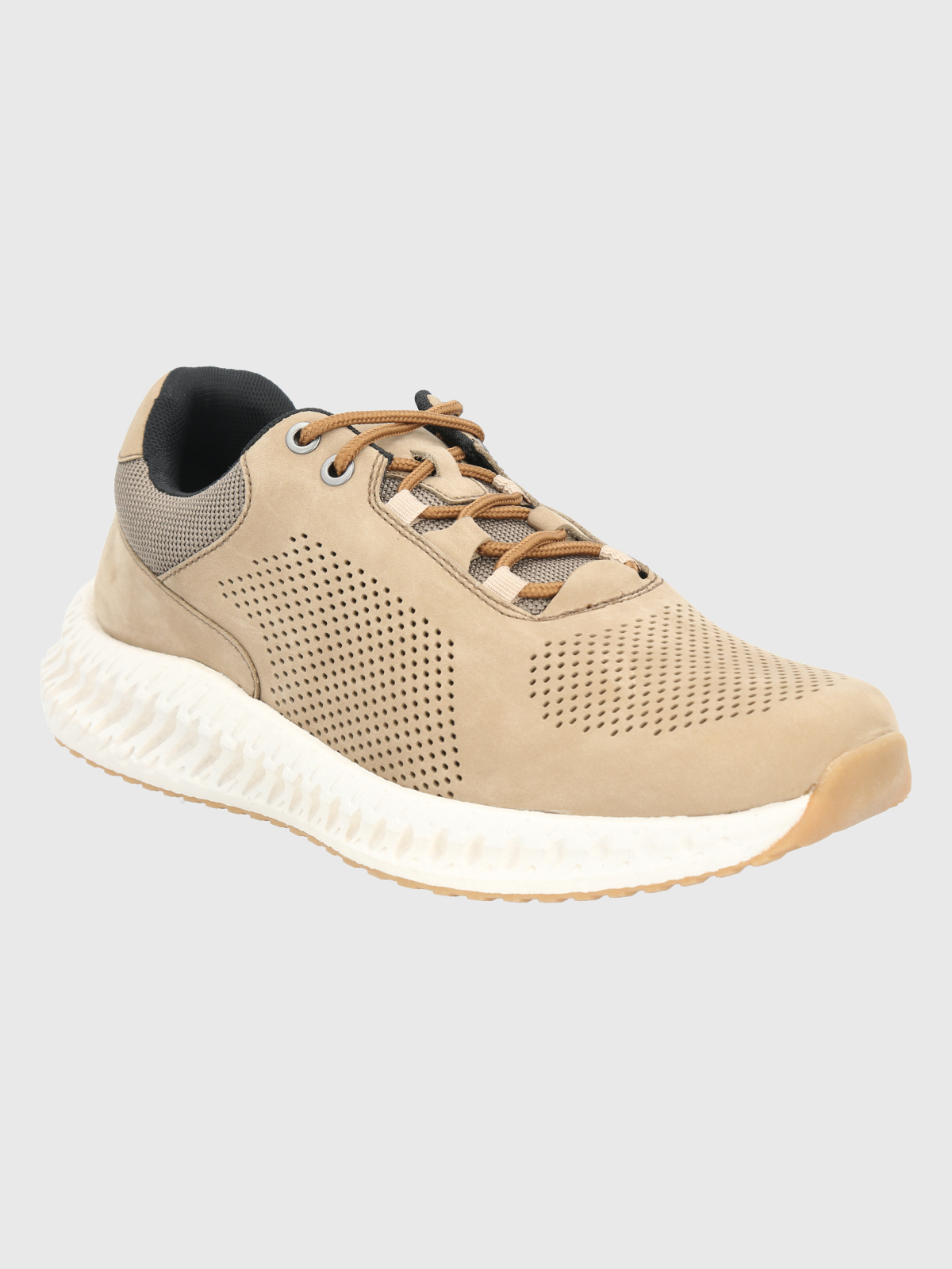 ZAPATILLAS HOMBRE HUSH-PUPPIES CASUALES GRIS CLARO SPINAL LTHR LACE CUERO - 1
