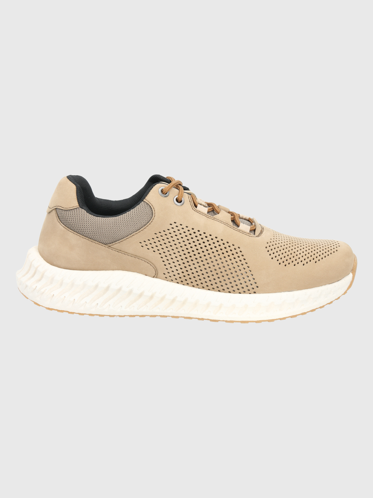 ZAPATILLAS HOMBRE HUSH-PUPPIES CASUALES GRIS CLARO SPINAL LTHR LACE CUERO - 2