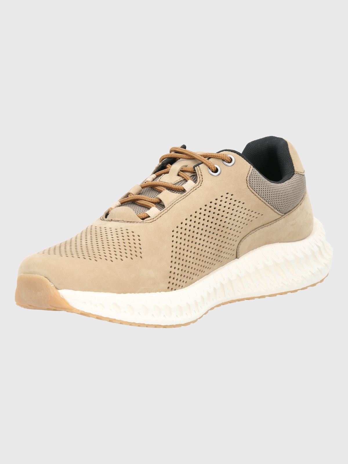 ZAPATILLAS HOMBRE HUSH-PUPPIES CASUALES GRIS CLARO SPINAL LTHR LACE CUERO - 4