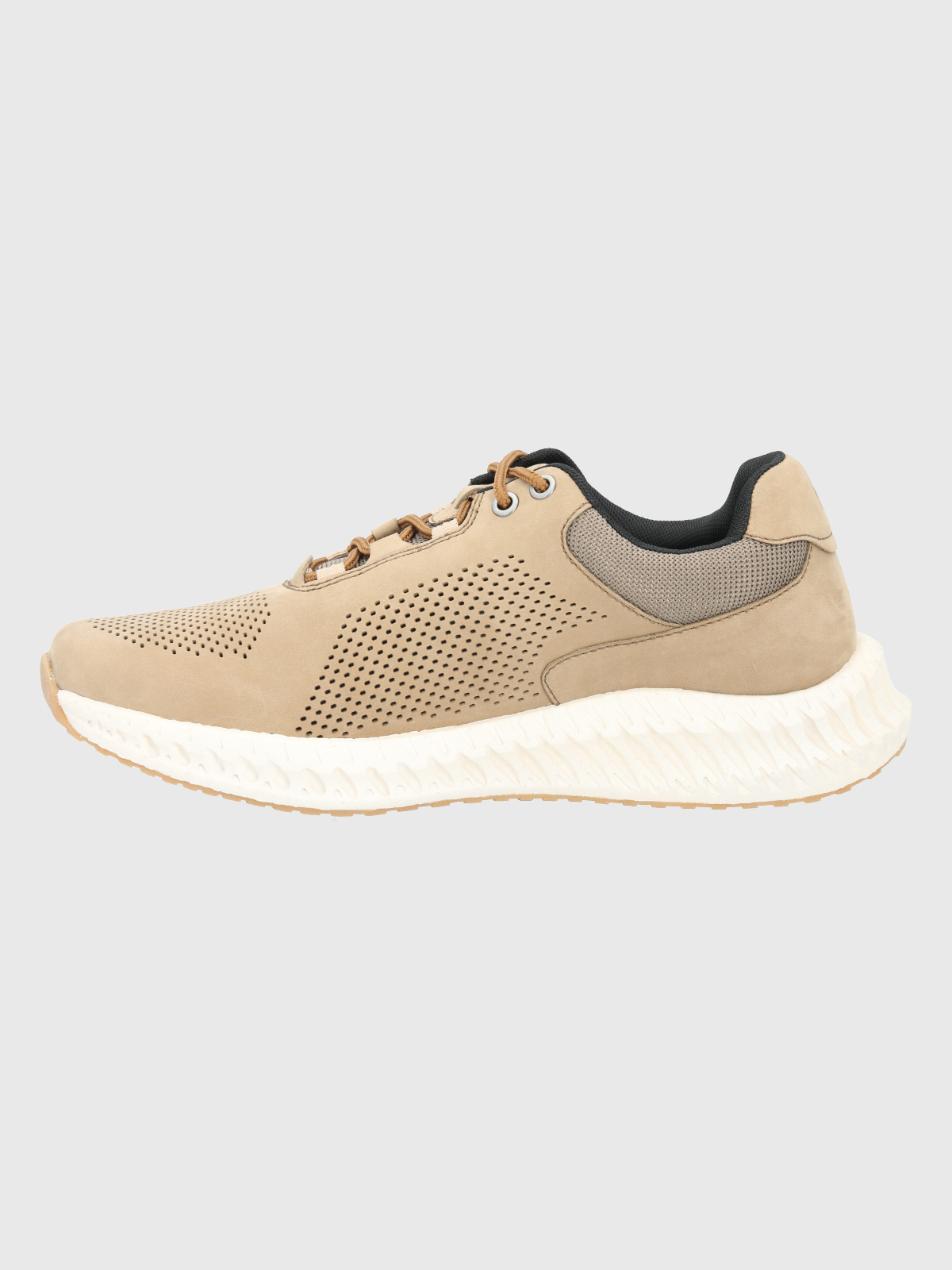 ZAPATILLAS HOMBRE HUSH-PUPPIES CASUALES GRIS CLARO SPINAL LTHR LACE CUERO - 5