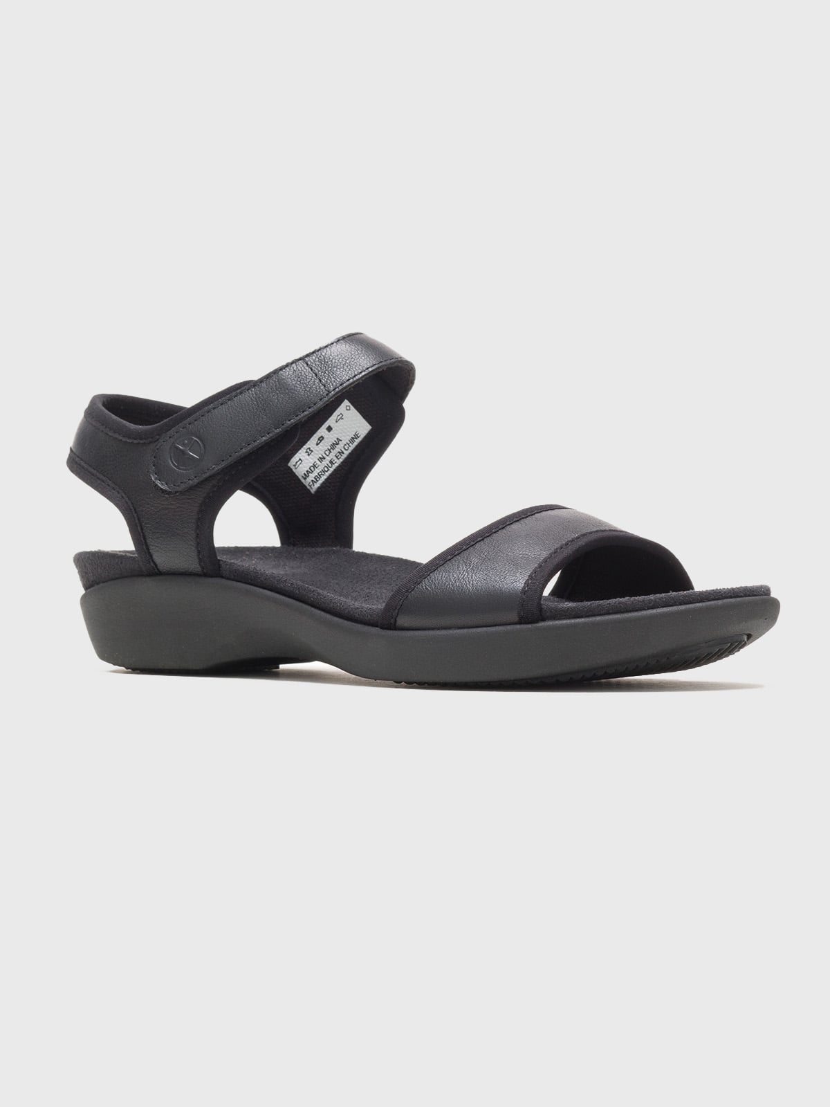 SANDALIA CUERO NEGRO MUJER DORRI QTR STRAP HUSH PUPPIES - 1