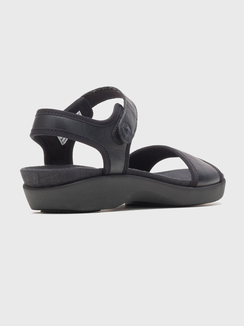 SANDALIA CUERO NEGRO MUJER DORRI QTR STRAP HUSH PUPPIES - 2