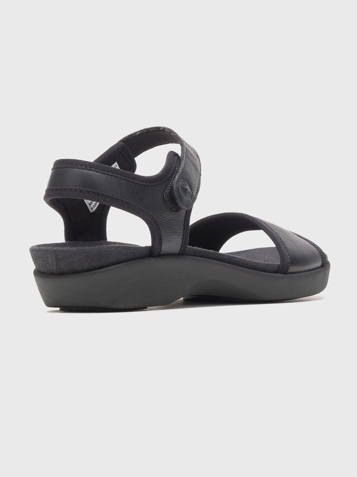 SANDALIA CUERO NEGRO MUJER DORRI QTR STRAP HUSH PUPPIES - 2