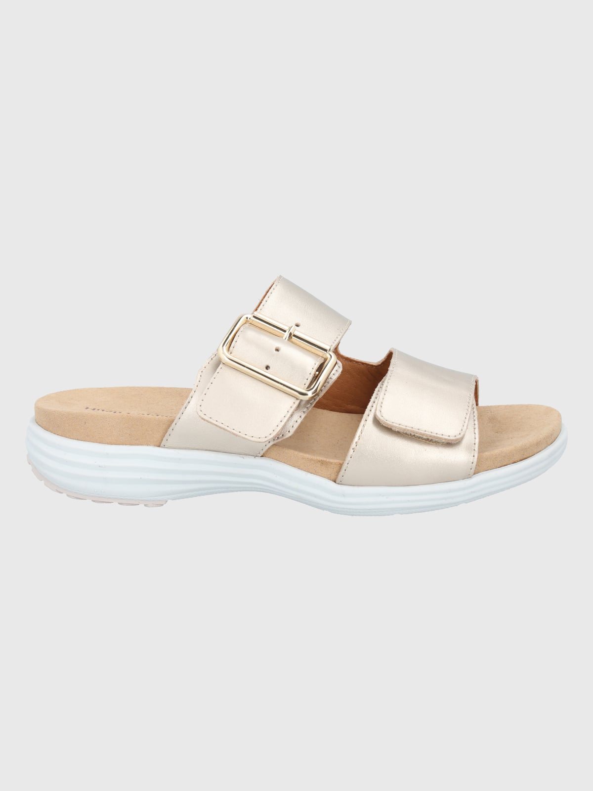 SANDALIAS MUJER HUSH-PUPPIES CUERO DORADO LORRY SLIDE - 2