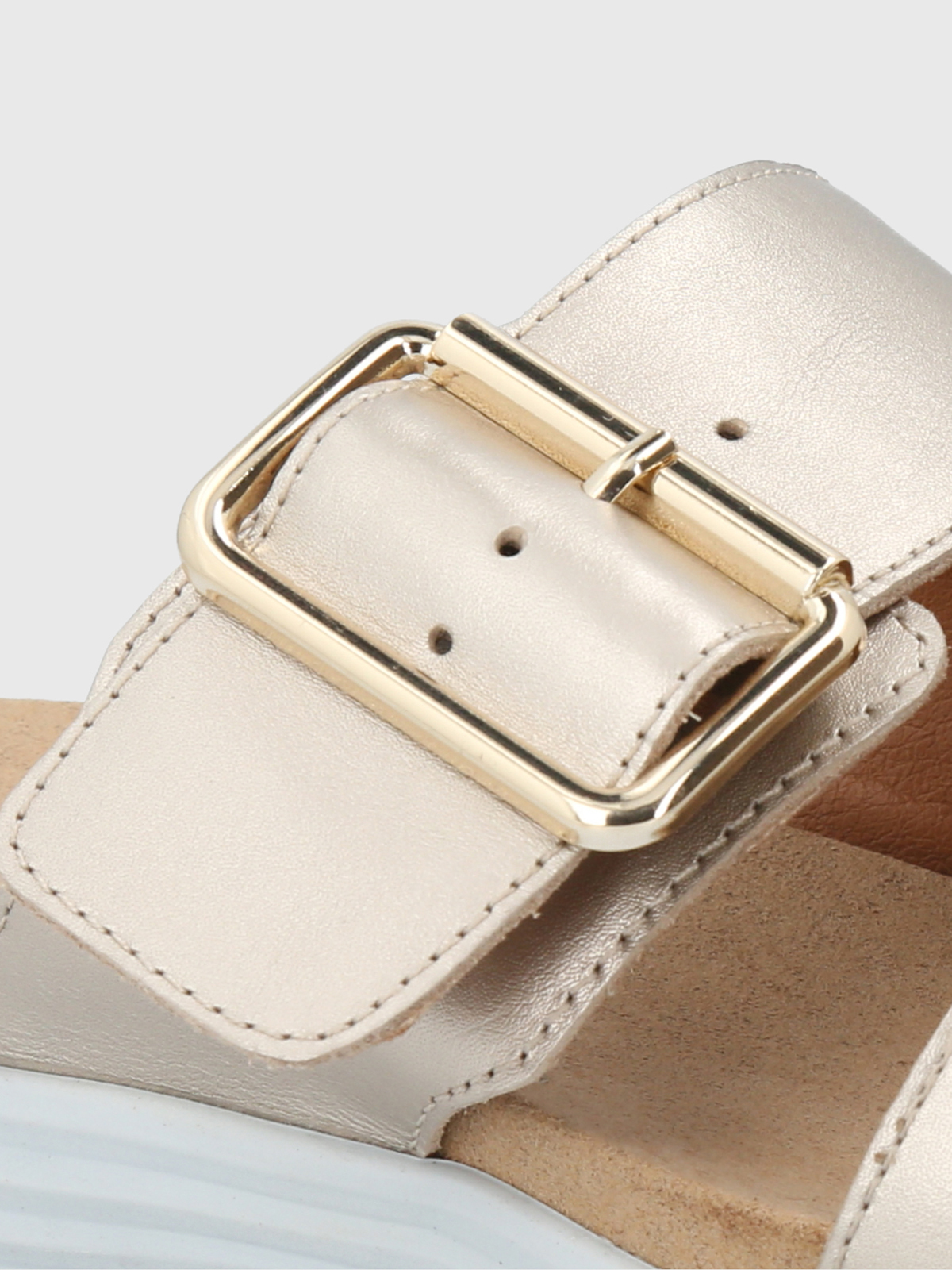 SANDALIAS MUJER HUSH-PUPPIES CUERO DORADO LORRY SLIDE - 7