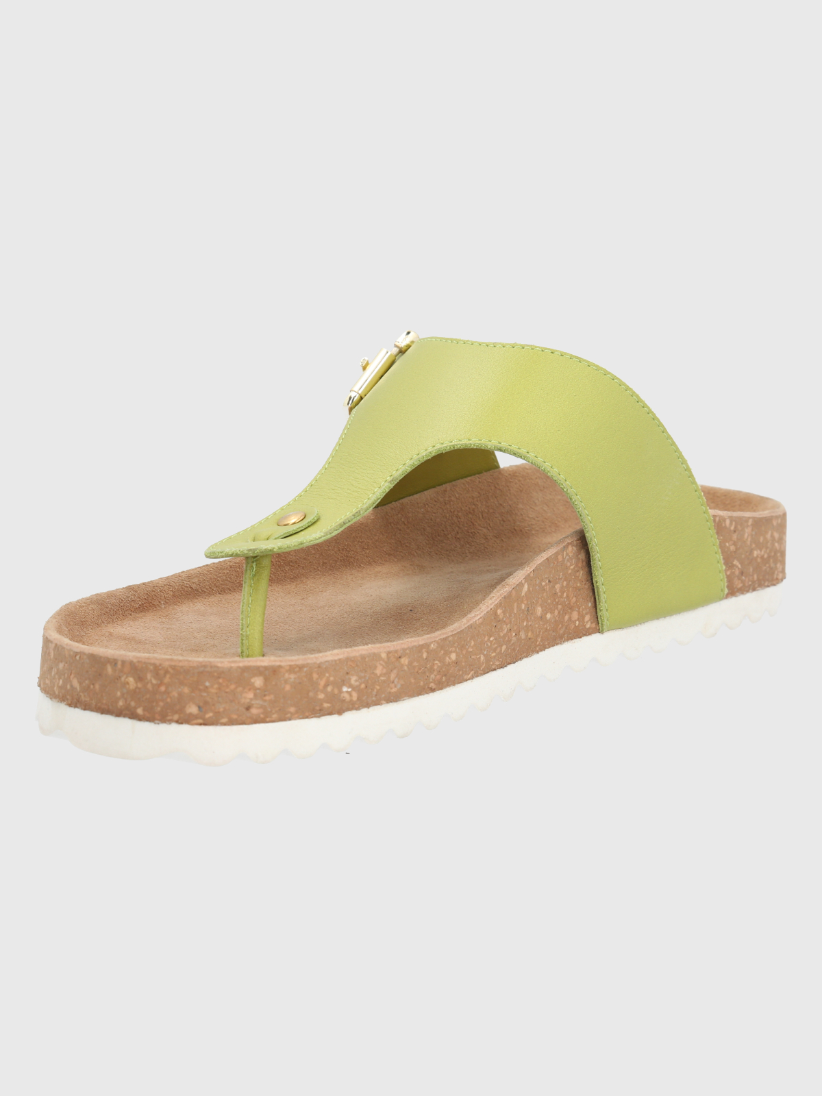 SANDALIAS MUJER HUSH-PUPPIES CUERO VERDE LIMÓN DAVOS - 4