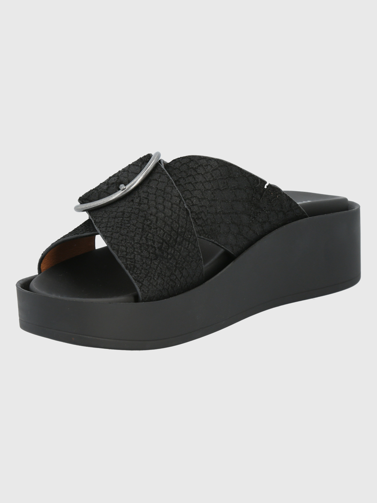 SANDALIA CUERO NEGRO MUJER GISE HUSH PUPPIES - 4