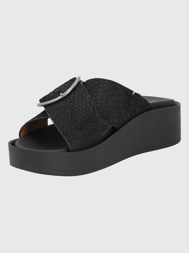 SANDALIA CUERO NEGRO MUJER GISE HUSH PUPPIES - 4