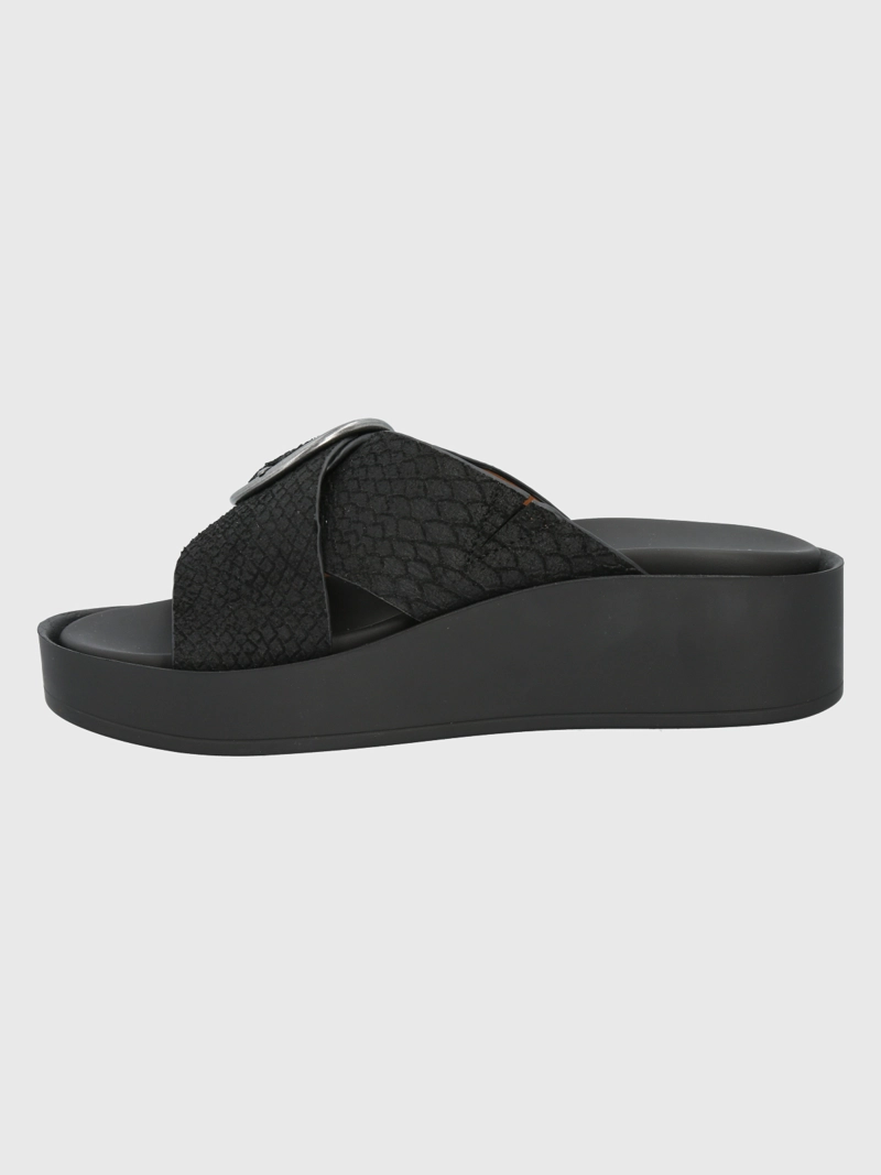 SANDALIA CUERO NEGRO MUJER GISE HUSH PUPPIES - 5