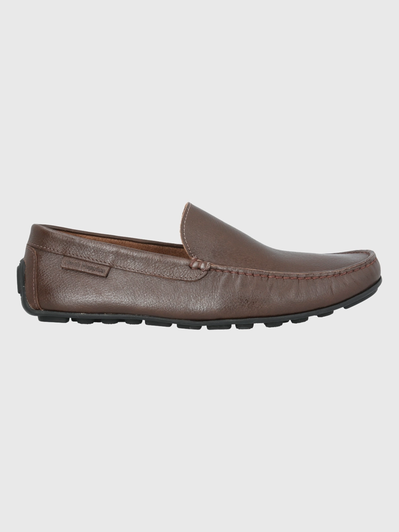 MOCASIN CUERO CAFE  OSCURO HOMBRE BLUMENAU HUSH PUPPIES - 2