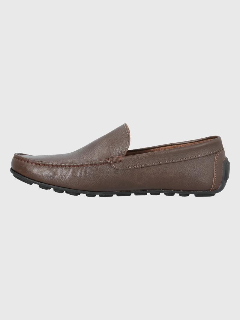 MOCASIN CUERO CAFE  OSCURO HOMBRE BLUMENAU HUSH PUPPIES - 5
